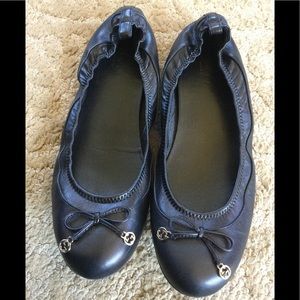 GUCCI GG Leather Ballet Flats
